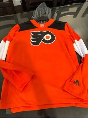 adidas Orange Black White Philadelphia Flyers Hockey Jersey